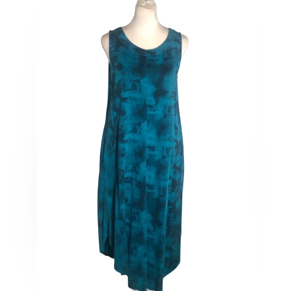 Karen cotton blend tie dye sleeveless midi dress Size XS